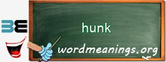 WordMeaning blackboard for hunk